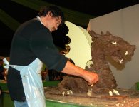 Modelage d'un Dragon - Salon du chocolat 2007 - Thionville